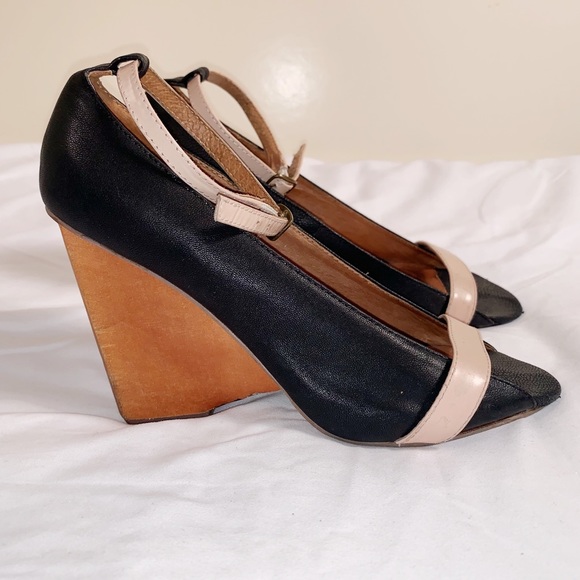 Rare Jeffrey Campbell Wooden Block Wedge Heels | Size 7 | Read Description - Picture 2 of 5